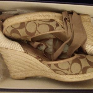 Ladies Coach Wedge Sandals